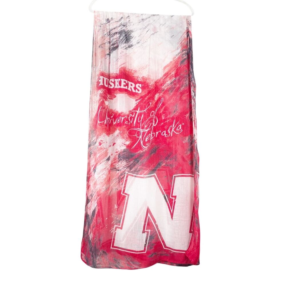 University of Nebraska Large Oversized Women's Scarf Huskers Lightweight No Tag